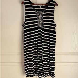 New Max Studio Striped Sleeveless Dress Size Large